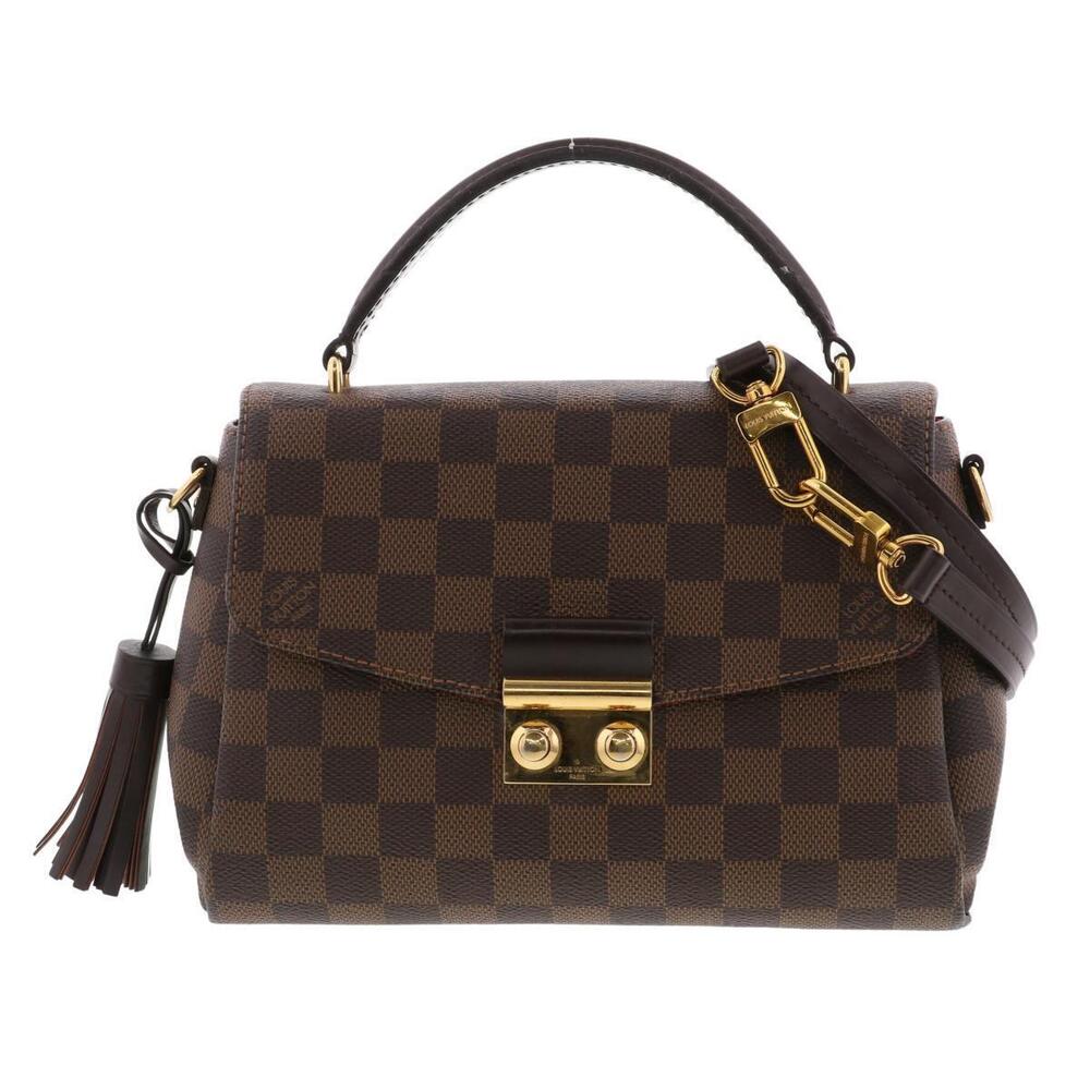 LOUIS VUITTON Croisette Damier Bag Handbag Ebene Brown
